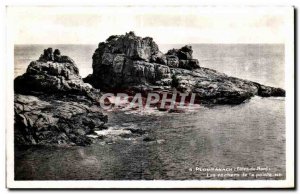 Old Postcard Ploumanac pm North Cotes Rocks tip