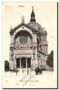 Old Postcard Paris Church of Saint Augustine