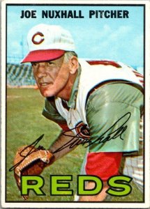 1967 Topps Baseball Card John Nuxhall Cincinnati Reds sk1916