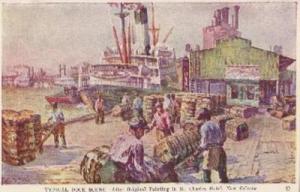 NEW ORLEANS, LA Typical Dock Scene Postcard