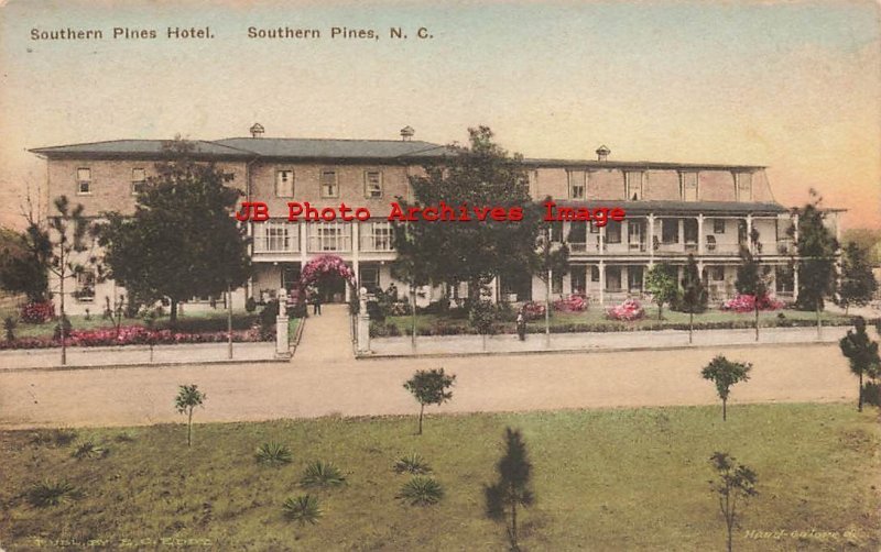 NC, Southern Pines, North Carolina, Southern Pines Hotel, Albertype