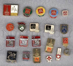 000159 WRESTLING set 20 russian different pins #159