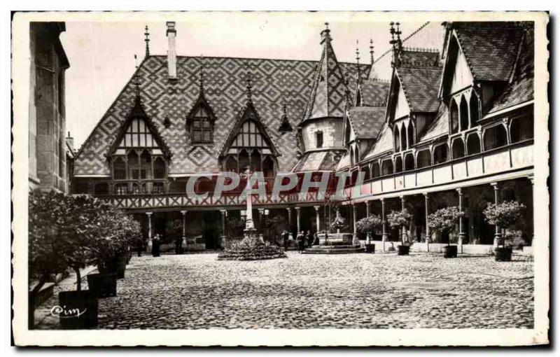 Old Postcard Beaune Hotel Dieu The Court & # 39Honneur