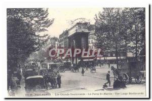 All Paris Postcard The Old boulevards La Porte Saint Martin (reproduction)