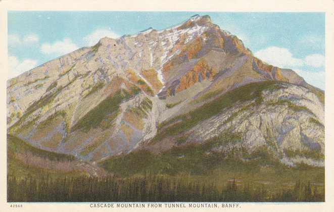 Cascade Mountain from Tunnel Mountain - Banff, Alberta, Canada WB