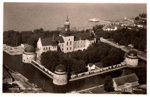 Vadstena Castle Sweden Black And White Postcard