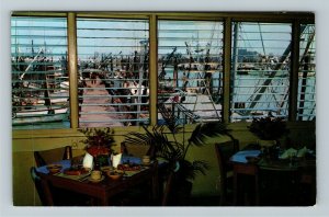 Key West FL-Florida, A & B Lobster House, Dining Room, Chrome Postcard