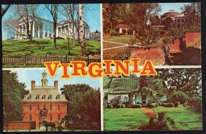 VIRGINIA Greetings from - MultiView (4) Views Serpentine Wall Ash Lawn - Chrome