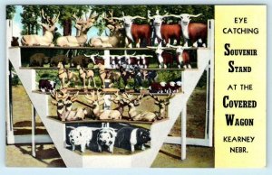 KEARNEY, NE ~ Lincoln Highway COVERED WAGON Roadside Souvenir Stand Postcard