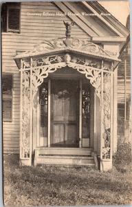 Doorway to Edbury Hatch House, Wiscasset Maine c1945 Vintage Postcard I15