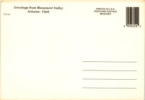 Monument Valley, Arizona-Utah border, United States, sandstone buttes, Postcard