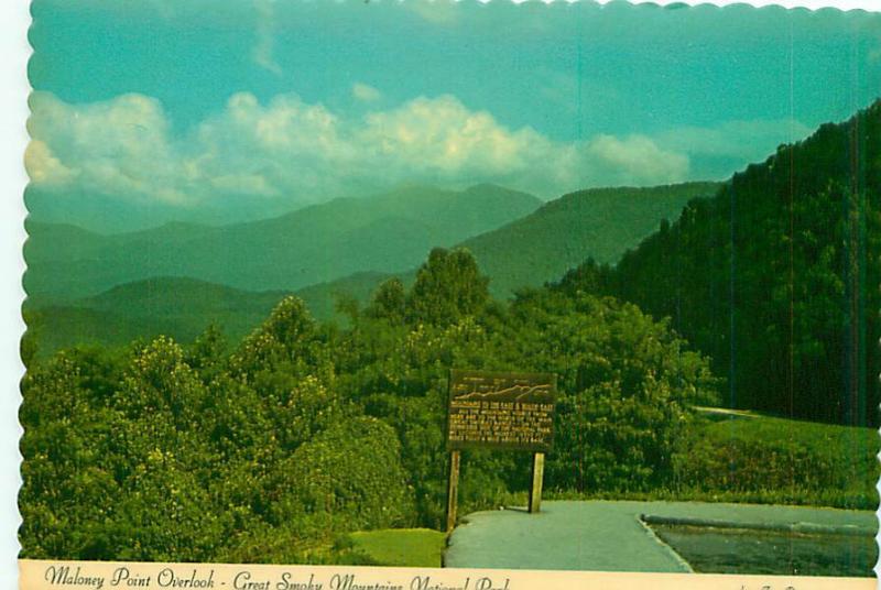 Postcard North Carolina Charlotte Maloney Point Wood Sign Overlook Aeri  # 2911A