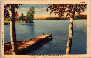 New York Greetings From Castleton-On-Hudson 1951 Curteich