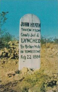 Arizona Tombstone Typical Burial Place In Boothill Graveyard