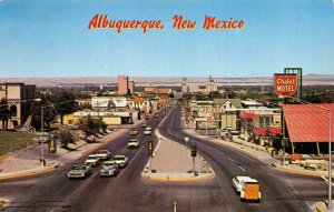 Street Scene ALBUQUERQUE, NM Coronado Freeway Route 66 c1960s Vintage Postcard