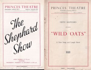 Firth Shephard Show Wild Oats 2x Princes Theatre Programme s