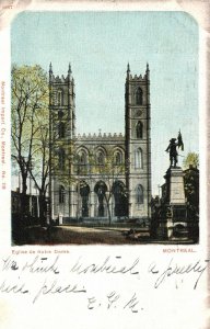 Vintage Postcard 1906 Eglise De Notre Dame Montreal Canada Montreal Import Co.