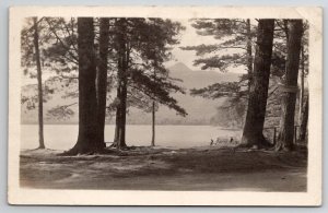 RPPC Wonalancet NH Beautiful Lale View And Mountains Real Photo Postcard Q29