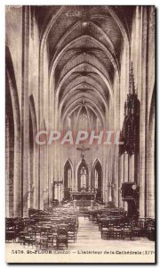 Old Postcard St Flour L & # 39Interieur De La Cathedrale