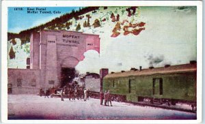 MOFFAT TUNNEL, CO Colorado ~ Railroad Train EAST PORTAL  c1920s  Postcard