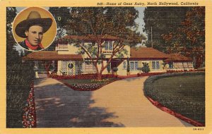 Home of Gene Autry North Hollywood, California USA View Postcard Backing 