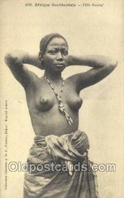 Afrique Occidentale Fille Ouolof African Nude Unused 