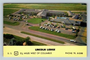 Columbus, OH-Ohio, Lincoln Lodge,  Advertising, Vintage Chrome Postcard