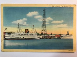 Vintage Postcard 1941 Port of Providence Providence Rhode Island