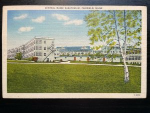 Vintage Postcard 1940 Central Maine Sanatorium Fairfield Maine