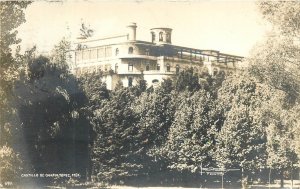 Mexico real photo postcard 1940s Castillo de Chapultepec Yadez Palace 