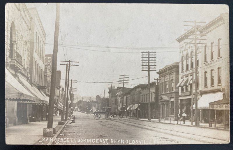 Mint USA Real Picture Postcard Main Street Looking East Reynoldsville Pa