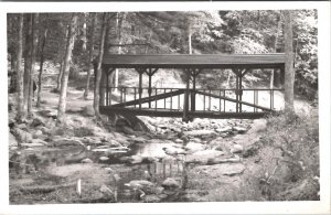 Westminster Massachusetts Young Brook Old Mill Foot Bridge Photo Postcard Z14