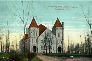 C. 1905-10 Assembly Hall Soldiers Home Sandusky, Ohio vintage Postcard F1 