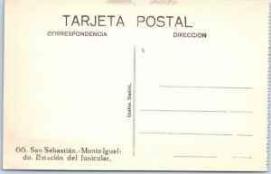 MONTE IGUELDO~SAN SEBASTIAN, Spain  Estacion Funicular Railroad c1910s Postcard 