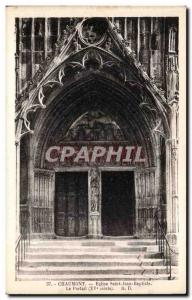 Chaumont Old Postcard Church of Saint John the Baptist portal