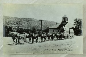 RPPC Freighting Team, Shasta, Ca. Vintage Postcard F71