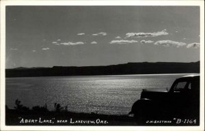 Abert Lake Near Lakeview Oregon OR Eastman Car Sunset Real Photo Postcard 