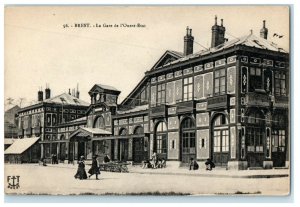 c1910's Brest La Gare De l'Onest-Etat France Unposted Antique Postcard 