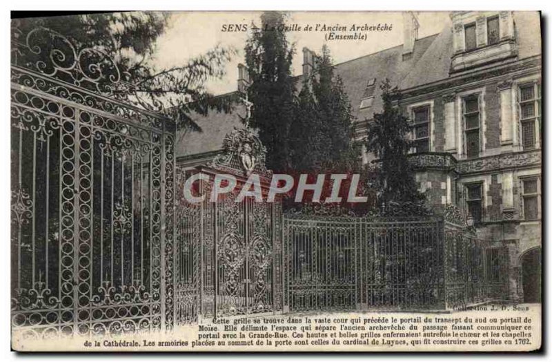 Old Postcard The Meaning Of I & # Grile 39Ancien Archeveche