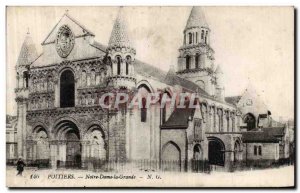 Old Postcard Poitiers Notre Dame la Grande