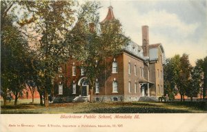 Vintage Postcard; Blackstone Public School, Mendota IL LaSalle County, Wheelock