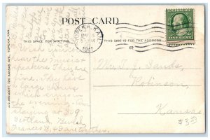 1911 Carnegie Library Exterior Building Topeka Kansas Vintage Antique Postcard