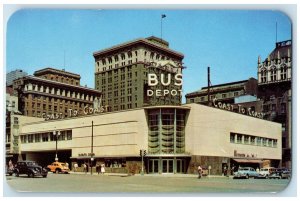 c1960's Greyhound Union Bus Depot Exterior Omaha Nebraska NE Unposted Postcard