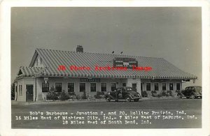 IN, Rolling Prairie, Indiana, RPPC, Bob's Barbecue Restaurant, Exterior, Photo