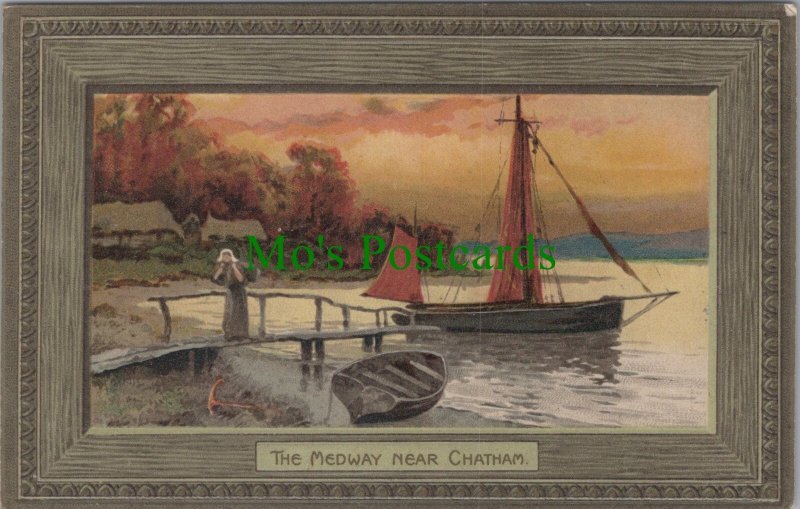 Kent Postcard - The Medway Near Chatham  SW10439