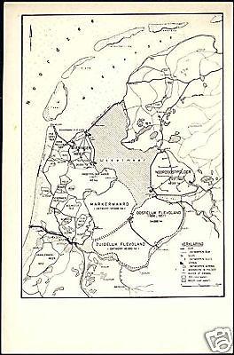 netherlands, Locking Land Reclamation IJsselmeer, MAP