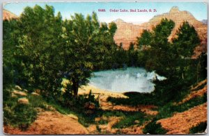 Bad Lands, SD-South Dakota, 1911 Cedar Lake Mountains Valley Vintage Postcard