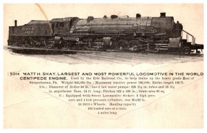 Pennsylvania Erie Railroad  Matth. Shay Locomotive