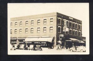 RPPC O'NEILL NEBRASKA DOWNTOWN STREET SCENE OLD CARS REAL PHOTO POSTCARD