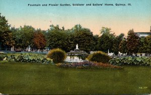 Illinois Quincy Soldiers' and Sailors' Home Fountain and Flower Garden